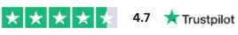 4.7 out of five star rating on Trustpilot